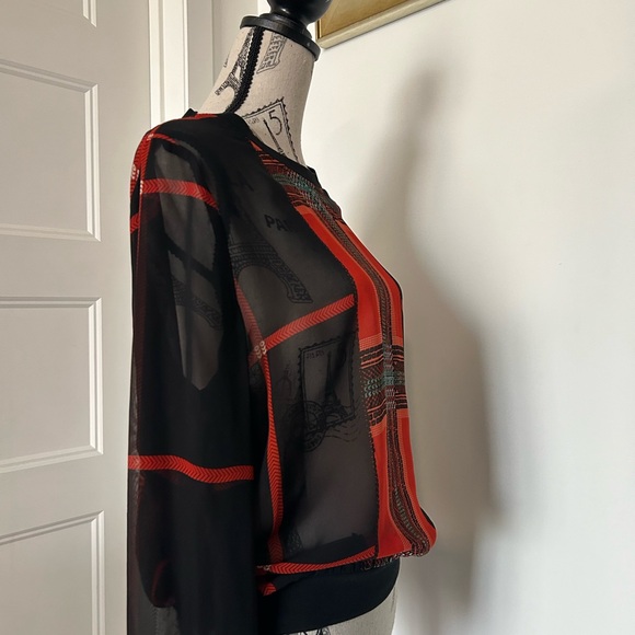 Top shirt semitransparent, elegant for every occasion, charming, soft. Size M. - Picture 2 of 6